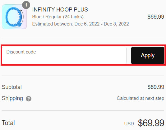 How To Use Infinity Hoop Discount Code 3