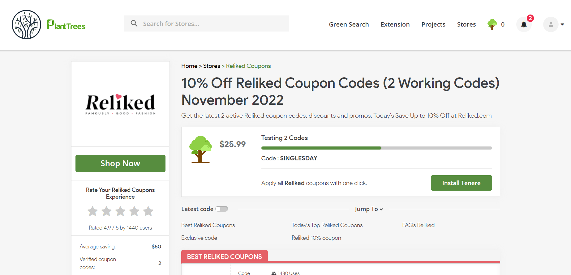 How To Use Reliked Discount Code 2