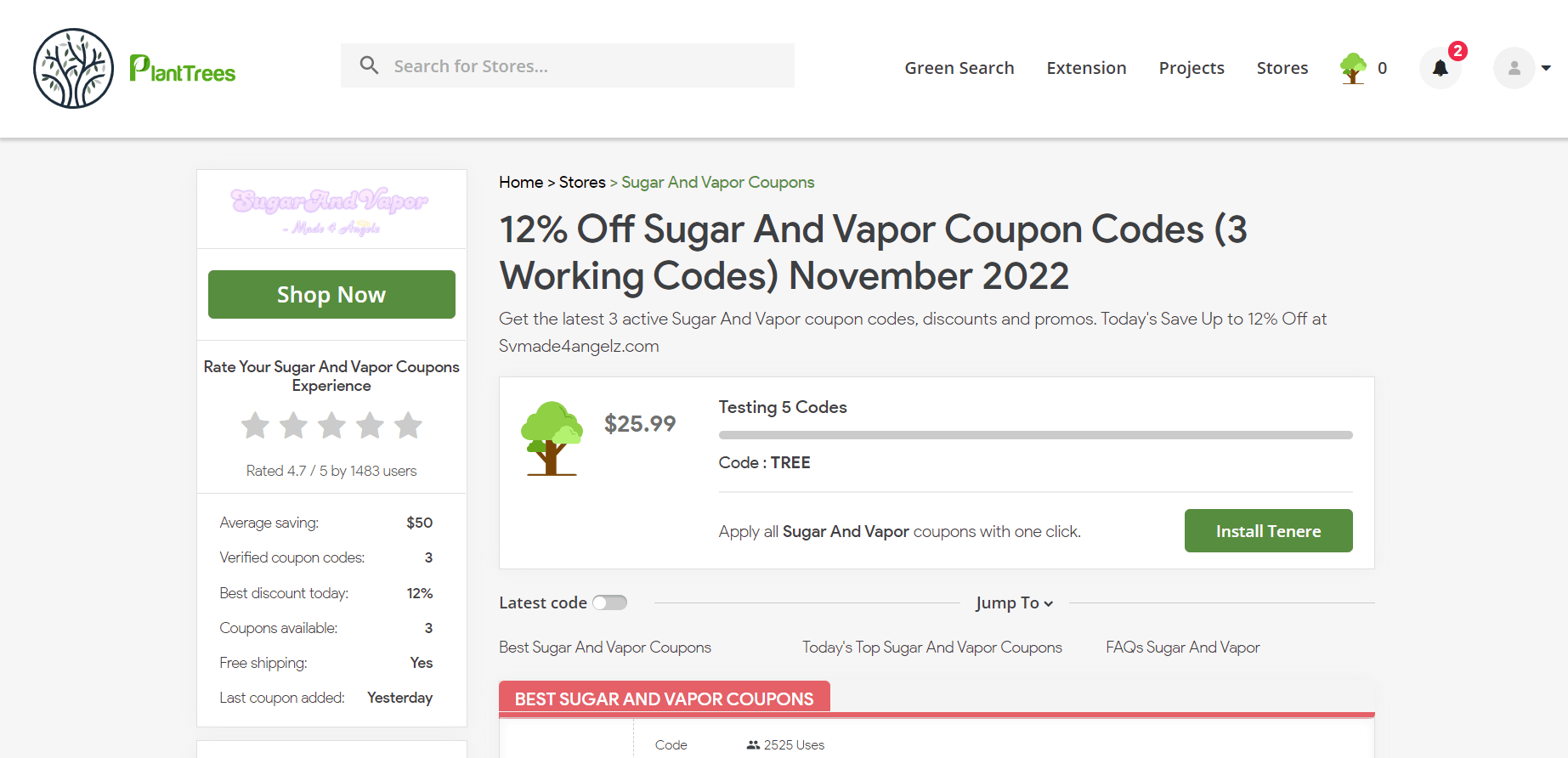 How to use Sugar and Vapor coupon 2